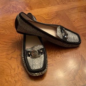 Twice worn leather flats